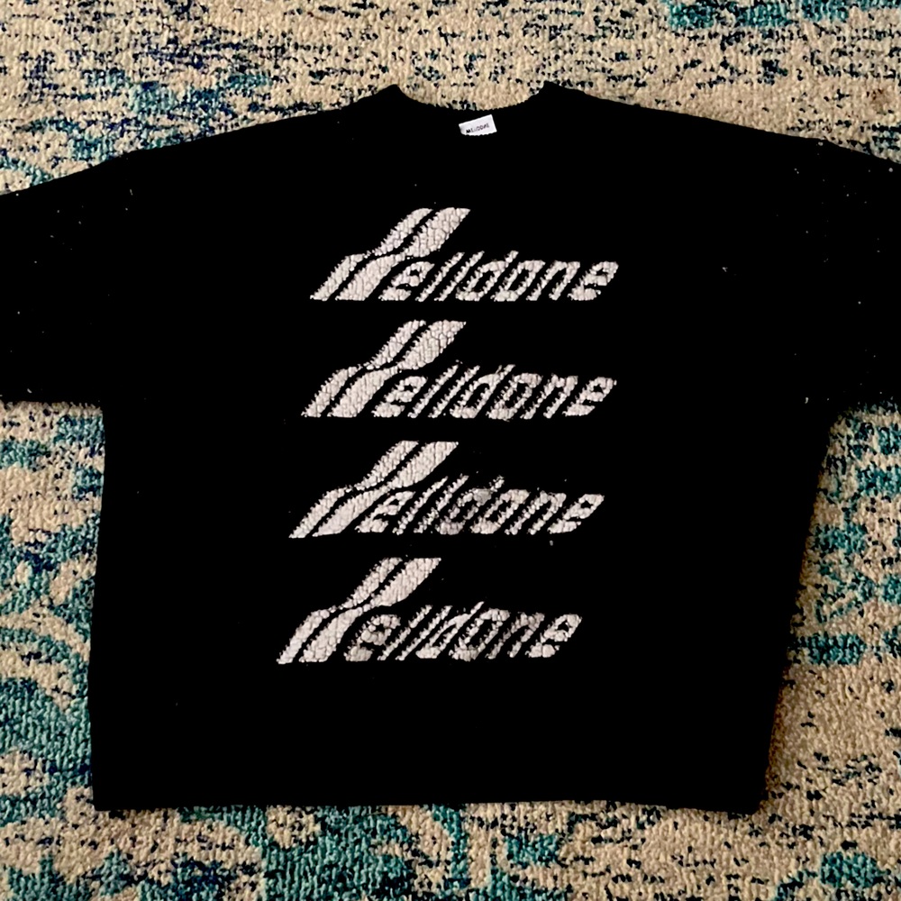 We11done Yellowstone logo pile knit sweater